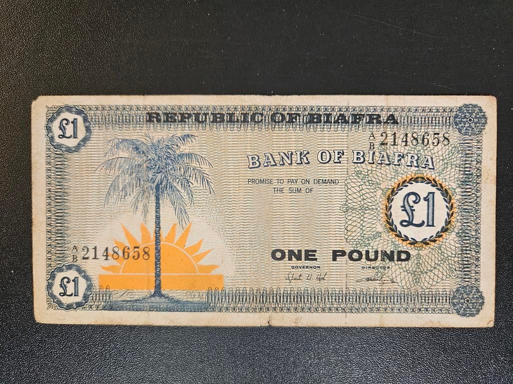 Biafra pick 2 1967, Postzegels en Munten, Ophalen of Verzenden, Overige landen, Los biljet