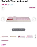 Bedlade Ties whitewash Leen Bakker, Ophalen, 90 cm, Eenpersoons, Wit