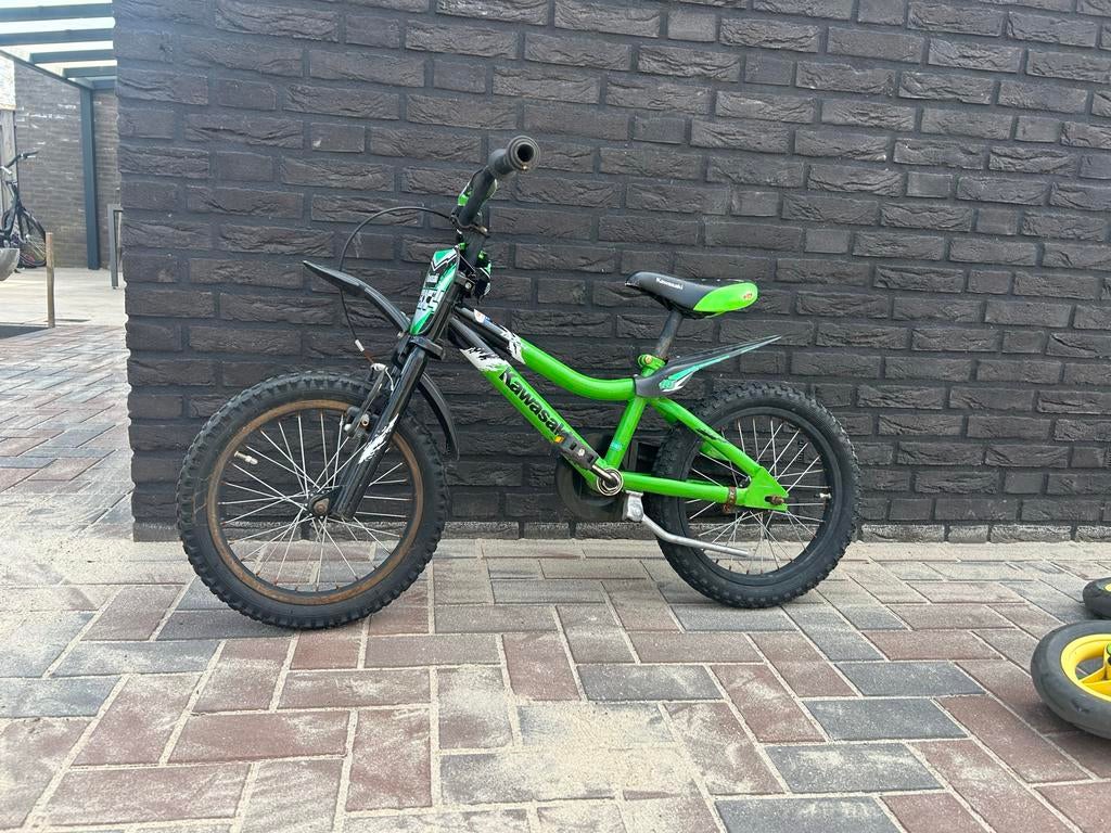 Kawasaki crossfiets 16 inch, Ophalen, Gebruikt, Staal, 16 tot 20 inch
