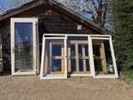 Kunststof kozijn en deur, houtnerf, Doe-het-zelf en Verbouw, Kozijnen en Schuifpuien, Ophalen, Kunststof, Gebruikt, Inclusief glas
