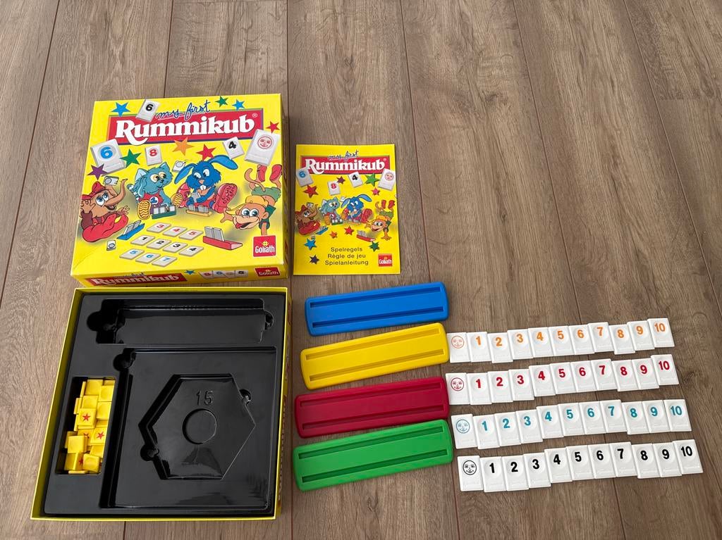 My First Rummikub - Educatief Cijferspel voor Kinderen, Drie of vier spelers, Ophalen of Verzenden, Zo goed als nieuw