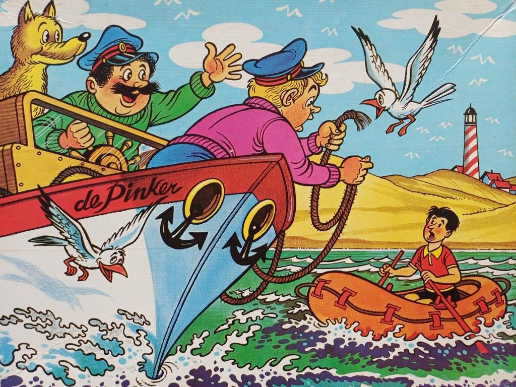 Puzzel 2 van Pietje Puk, 63 stukjes, Hobby en Vrije tijd, Ophalen of Verzenden, Minder dan 500 stukjes, Zo goed als nieuw, Legpuzzel