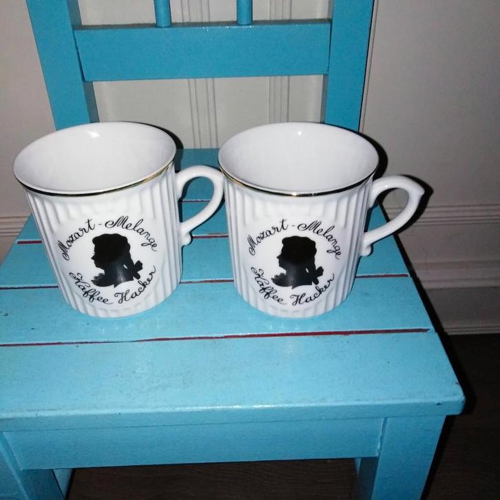 Koffie/Café Hacker Rattenberg (Mozart Melange) 2 stuks, Huis en Inrichting, Keuken | Servies, Gebruikt, Glas of Glazen, Overige stijlen