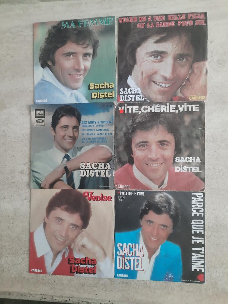 14x vinyl singels van Sacha Distel, Ophalen of Verzenden, Zo goed als nieuw, Overige formaten, Overige soorten