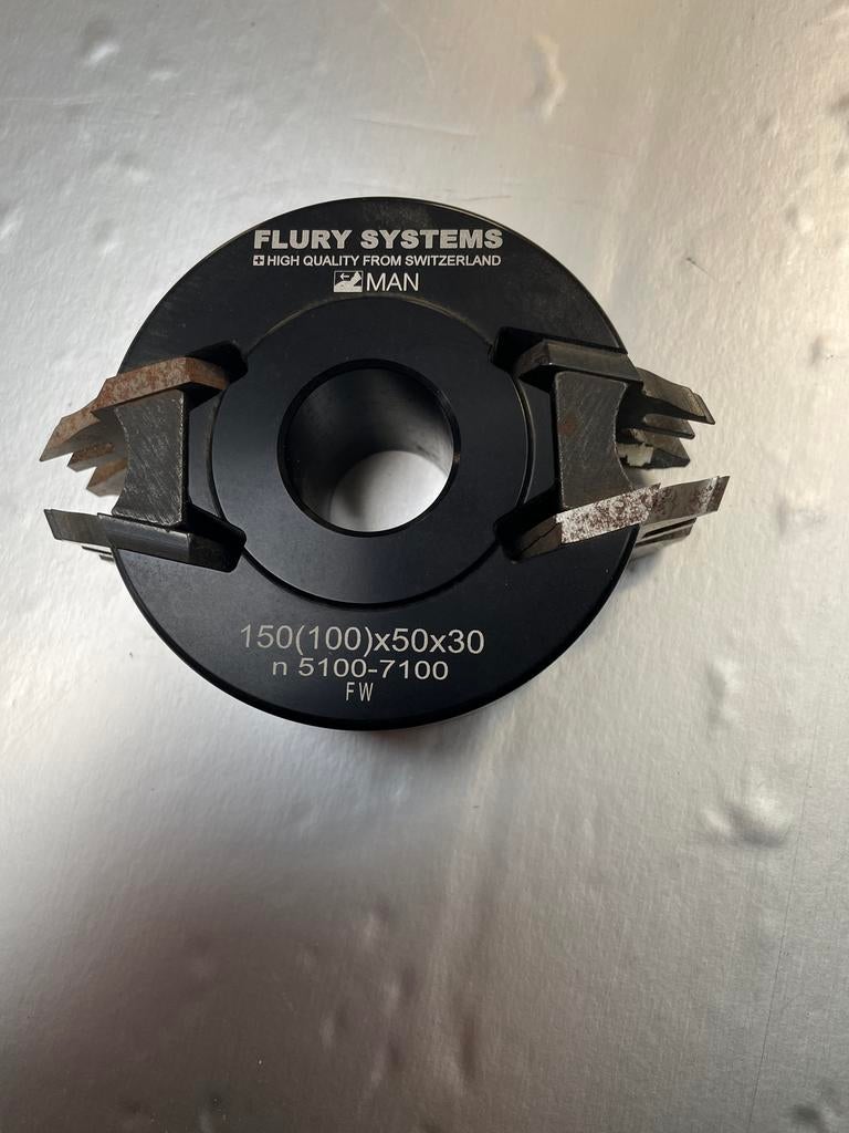 Freeskop 50mm hoog, as 30mm met profielmessen, Ophalen of Verzenden, Gebruikt, Overige soorten