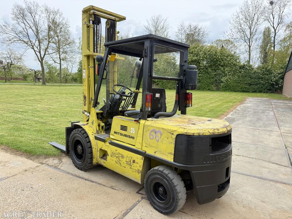 Mitsubishi 3,5 tonner diesel heftruck 4 ventielen automaat, Diesel, Heftruck, Ophalen of Verzenden, Mitsubishi