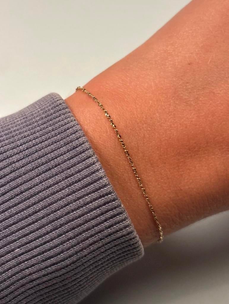 Vintage 9 karaat gouden armband, Sieraden, Tassen en Uiterlijk, Armbanden, Verzenden, Zo goed als nieuw, Goud