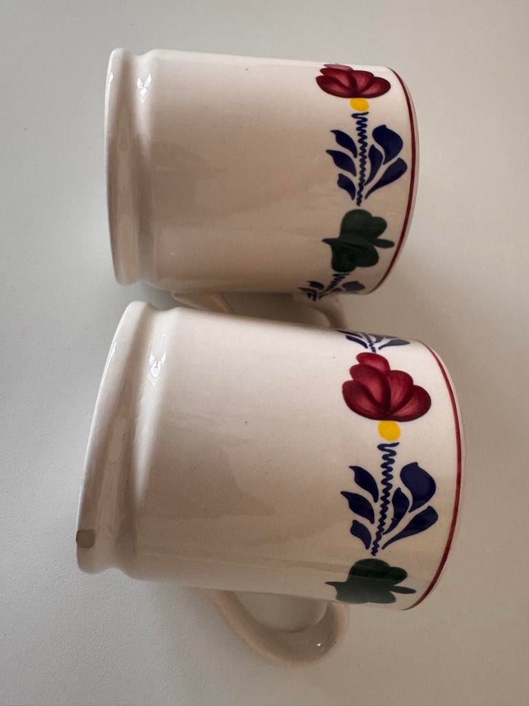 Boerenbont bekers en schaaltjes, Ophalen