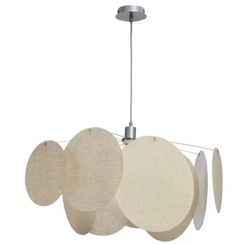 Hanglamp Heli Off-White | Kwantum linnen hanglamp organisch, Huis en Inrichting, Lampen | Hanglampen, Ophalen of Verzenden, Zo goed als nieuw