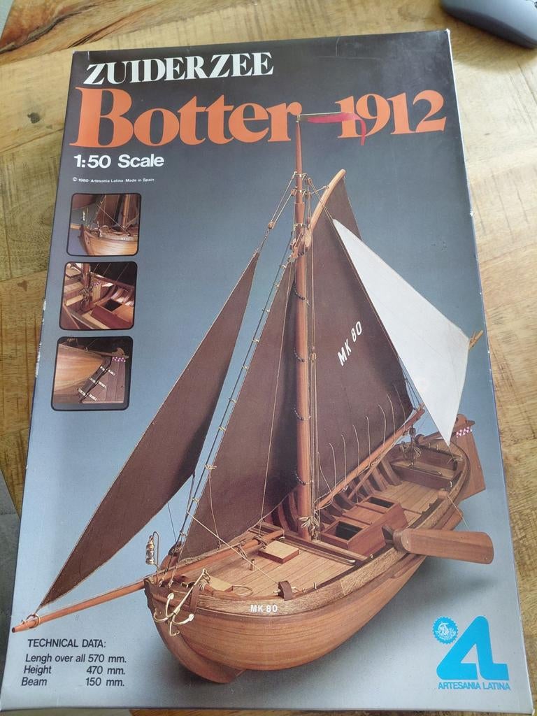 Modelbouw Zuiderzee Botter 1912 - Artesania Latina 1:50, Hobby en Vrije tijd, Modelbouw | Boten en Schepen, Ophalen of Verzenden