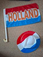 Rood-wit-blauw Holland spulletjes hoedje autoraam vlaggetje., Ophalen of Verzenden, Zo goed als nieuw, Overige