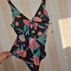 Mooie bloemenprint badpak maat 44 cup C/D, Zwart, Badpak, Ophalen of Verzenden, Onbekend
