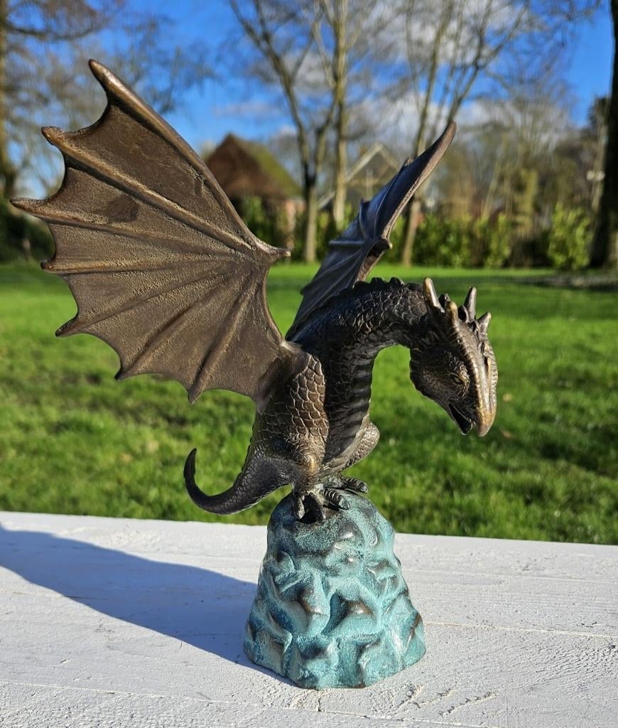 Draak / fontein / bronzen beeld, Fontein, Nieuw, Info@huisentuindecoratiemarie.nl, Huis en tuin decoratie marie