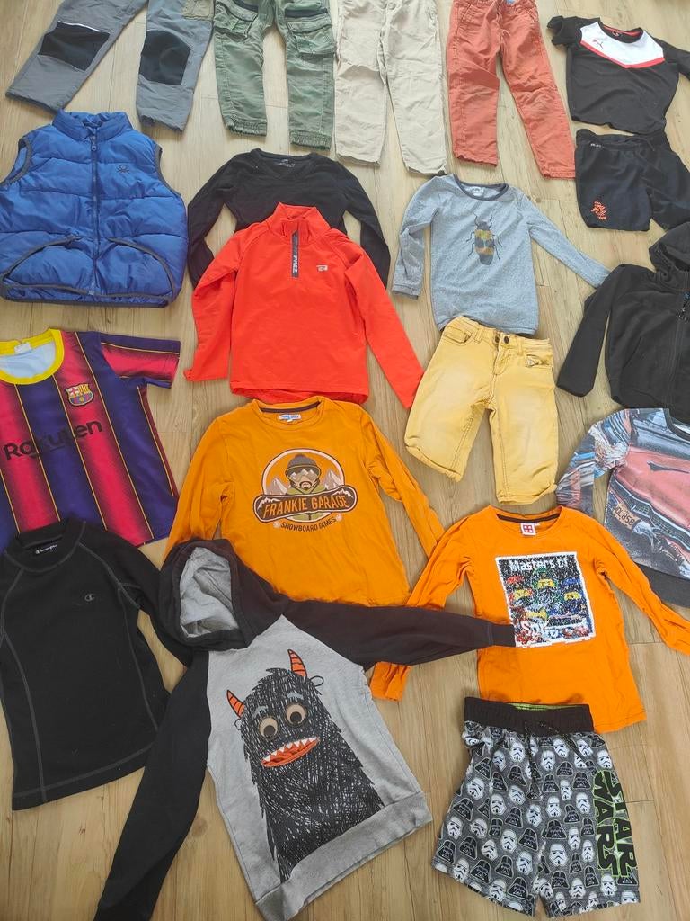 19 dlg Zomer kledingpakket jongen maat 128/134 Benetton H&M, Ophalen of Verzenden, Gebruikt, Jongen