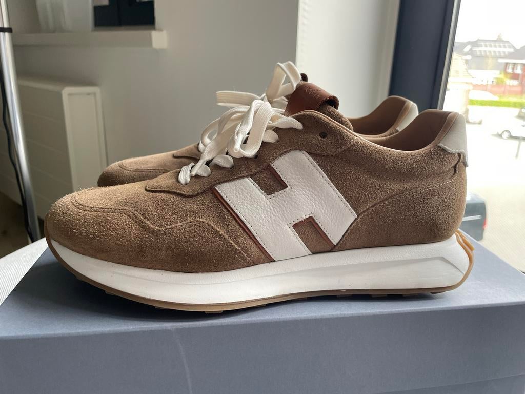 Hogan H601 Running Suede Sneakers - Bruin, Kleding | Heren, Schoenen, Ophalen of Verzenden, Nieuw, Bruin, Sneakers of Gympen