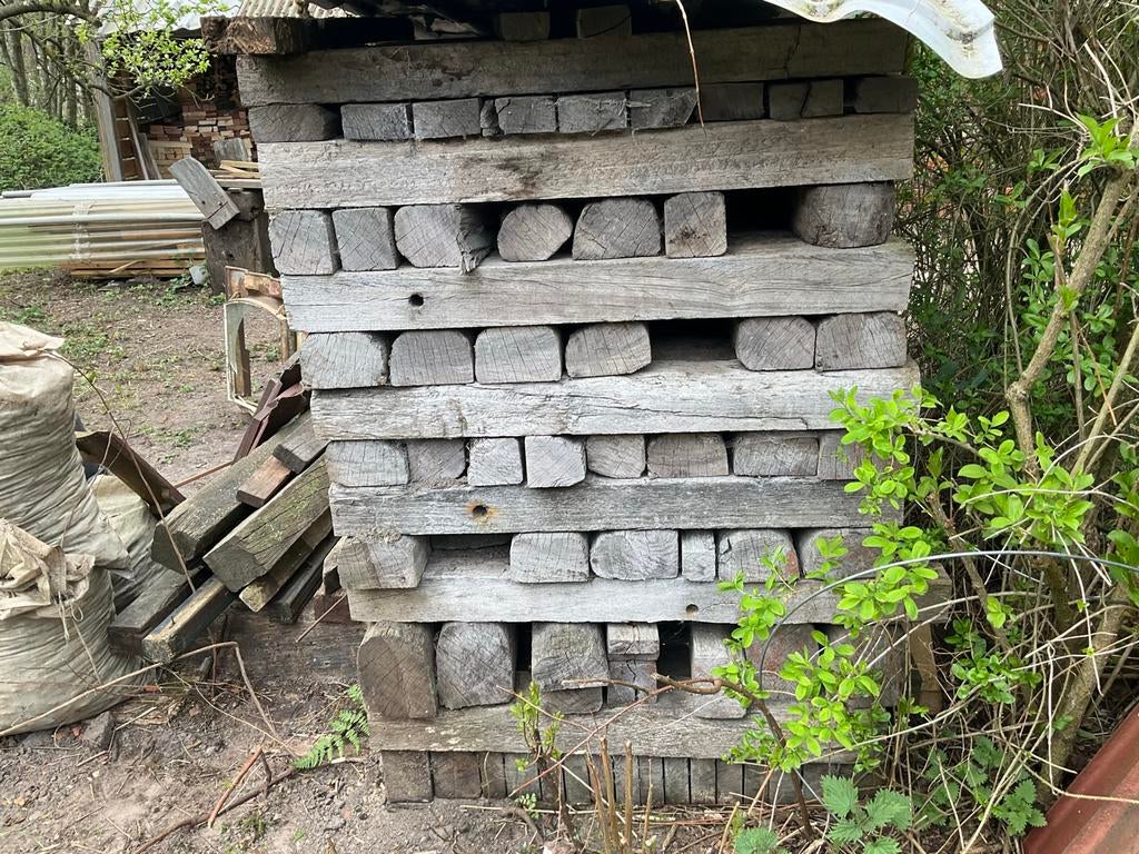 Azobe hout - 3,5 kuub, Ophalen, Gebruikt, Balk, Overige houtsoorten