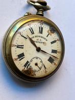 Roskopf zakhorloge beschadigd wijzerplaat, Ophalen of Verzenden, Zilver