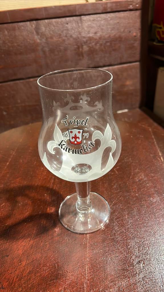Tripel karmeliet glazen 5 stuks, Ophalen, Zo goed als nieuw, Glas of Glazen, Overige merken