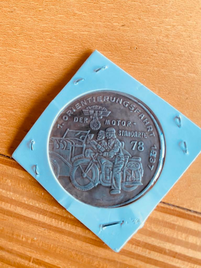 Zeldzame Duitse Oriënteringsrit Medaille 1937, Postzegels en Munten, Penningen en Medailles, Ophalen of Verzenden, Overige materialen