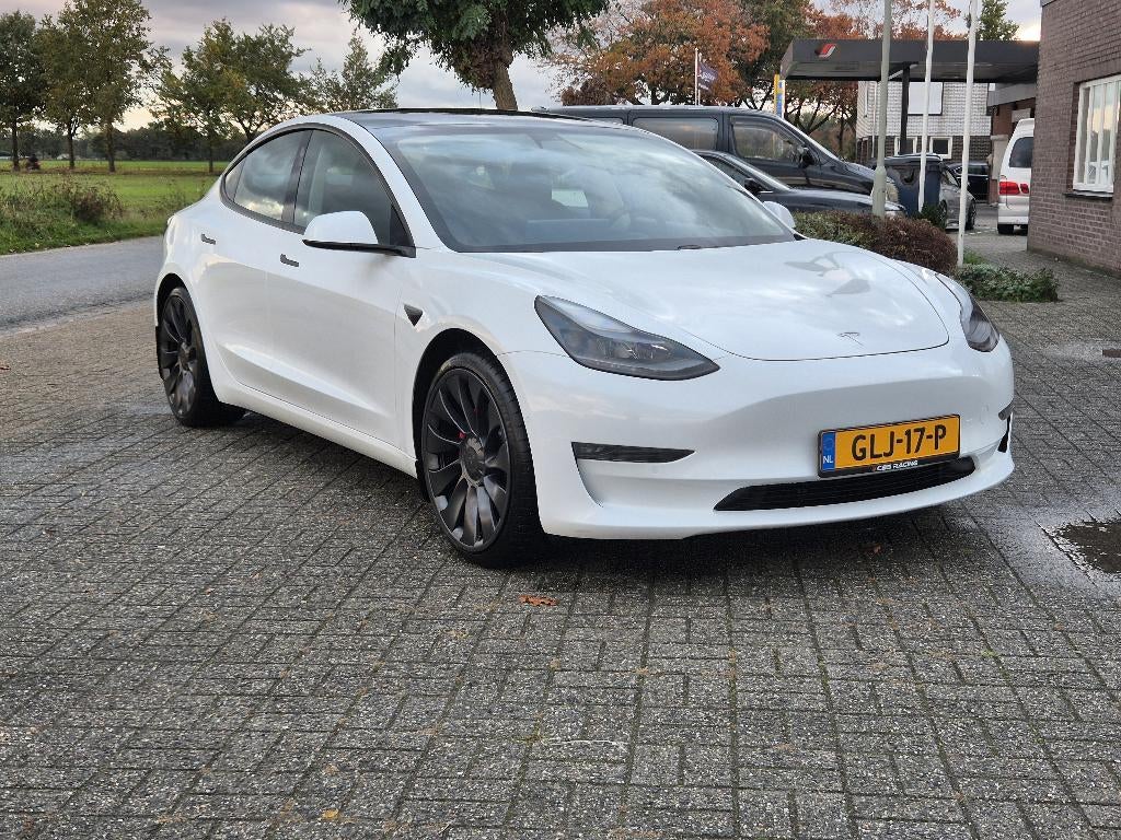 Tesla Model 3 Performance 2021 Warmtepomp Enhanced Autopilot, Automaat, Zwart, Wit, Leder