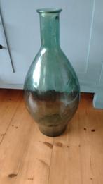 Grote vintage groene fles vaas, Antiek en Kunst, Ophalen