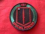Badge van de KCT met velcro, Verzamelen, Ophalen of Verzenden, Landmacht, Nederland, Embleem of Badge