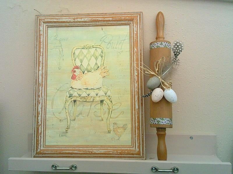 Vintage houten deegroller koekjes maken :-), Antiek en Kunst, Ophalen of Verzenden