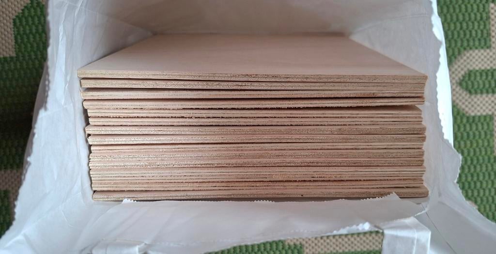 Triplexplaatjes 20x20 cm - 16 stuks, Ophalen of Verzenden