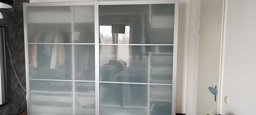 IKEA Pax schuifdeuren (matglas/aluminium) – 150x237, Huis en Inrichting, Kasten | Kledingkasten, Zo goed als nieuw, 200 cm of meer