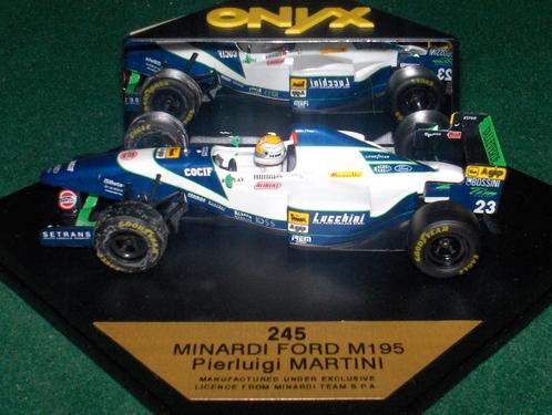 1/43 F1 Minardi Ford M195 Peirluigi Martini - Onyx 245, Hobby en Vrije tijd, Modelauto's | 1:43, Zo goed als nieuw, Auto, Ophalen of Verzenden