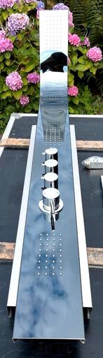 Nieuw Douchepaneel Hoogglans Zwart met RVS. Chrome bediening, Ophalen of Verzenden, Nieuw, Met douche