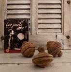 Set (3 st.) antieke Franse houten tollen (begin 1900), Ophalen of Verzenden