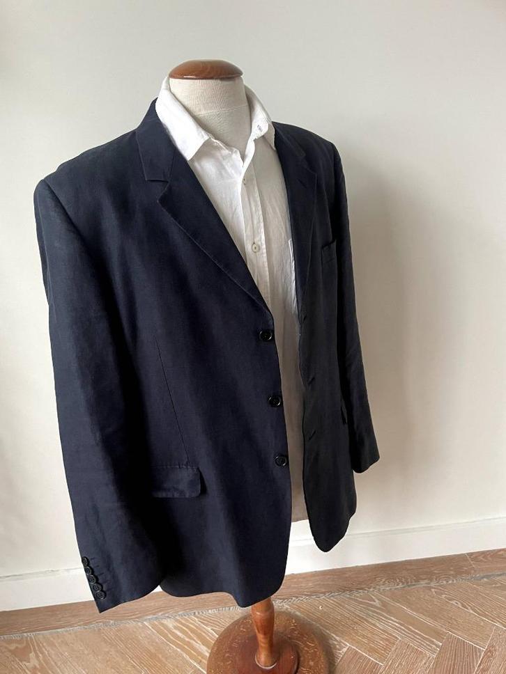 Paul Smith: Donkerblauw, linnen colbert.  Maat 54., Kleding | Heren, Kostuums en Colberts, Zo goed als nieuw, Maat 52/54 (L), Blauw