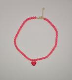 Kinderketting Hartje - Rood - Kralen ketting - Sieraden, Ophalen of Verzenden, Nieuw, Rood, Ketting