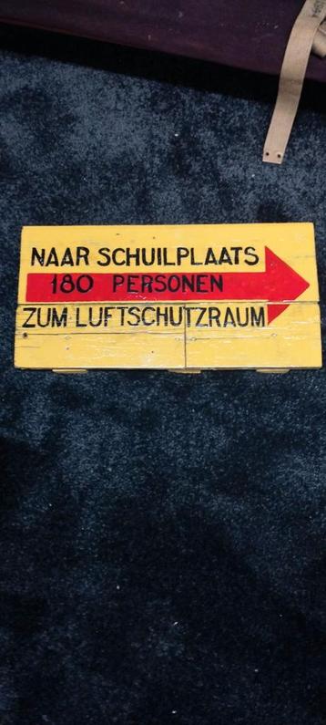WOII ww2 wo2 Schuilplaats Bord - Replica Nederlands Duits beschikbaar voor biedingen