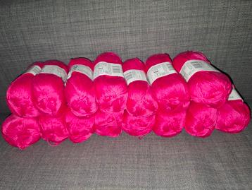 15 bollen Phildar cotton 2 fuchsia  beschikbaar voor biedingen
