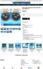 Polk Audio MM 8002 8 inch subwoofer ( Polk MM8002 ), Auto diversen, Gebruikt, ., Ophalen of Verzenden, .