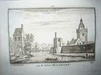 202  Montfoort aan de wal  Kopergravure 18e Eeuw, Antiek en Kunst, Kunst | Etsen en Gravures, Ophalen of Verzenden