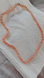 Antieke koraal met gouden ketting .angelskin 42cm, Sieraden, Tassen en Uiterlijk, Antieke sieraden, Ophalen of Verzenden, Goud