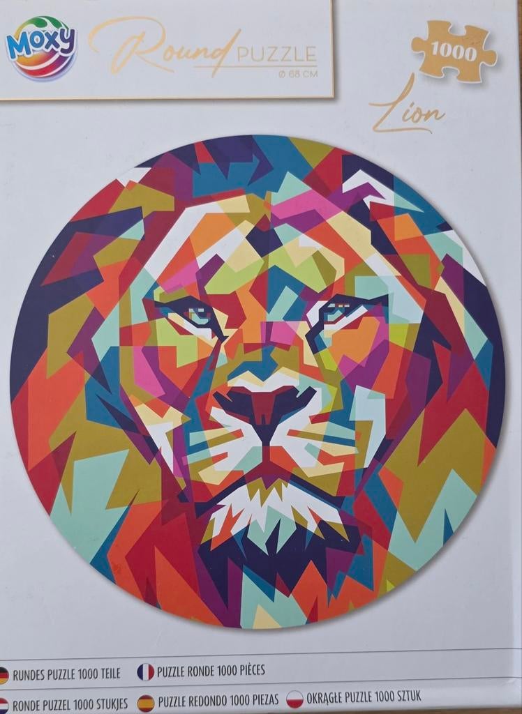 Ronde lion puzzel 1000 stuks, Ophalen of Verzenden