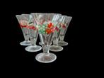 Prachtig vintage set van 6 glazen ijscoupes, Glas of Glazen, Ophalen of Verzenden, Overige stijlen, Glas