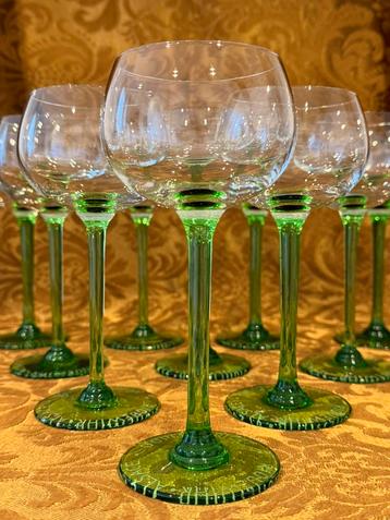 Set van 10 prachtige vintage Dopff & Irion wijnglazen. beschikbaar voor biedingen