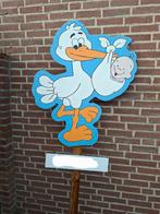 Geboortebord Ooievaar, Kinderen en Baby's, Kraamcadeaus en Geboorteborden, Ophalen, Nieuw, Geboortebord