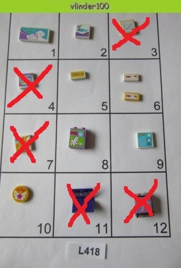 L418 LEGO ( FRIENDS ) STENEN MET STICKER beschikbaar voor biedingen