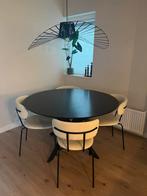 Ronde eettafel 130 cm zwart, Huis en Inrichting, Tafels | Eettafels, Ophalen, Rond, Zo goed als nieuw, Vier personen