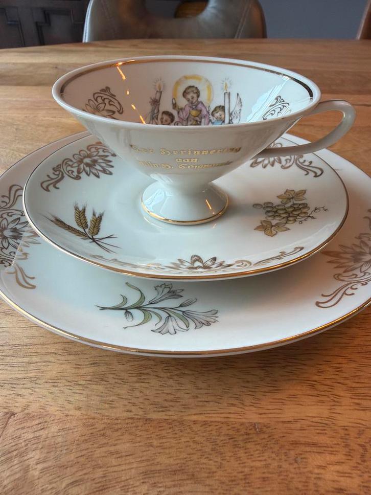 Vintage Communie kop schotel bordje Arzberg, Antiek en Kunst, Antiek | Servies los, Ophalen of Verzenden