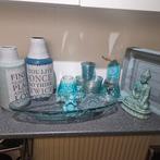 Turquoise woonaccessoires in één koop, Ophalen of Verzenden, Gebruikt