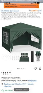 Nieuwe WOLTU Partytent 3x3, Ophalen, Opvouwbaar, Partytent, Minder dan 4 meter