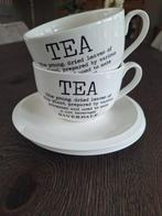 Riverdale Theekoppen met Schotel - Set van 2, Huis en Inrichting, Keuken | Servies, Ophalen of Verzenden, Zo goed als nieuw, Overige stijlen