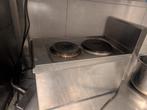 2 spit electrische kook RVS plaat Horeca, Ophalen, Vrijstaand, 4 kookzones